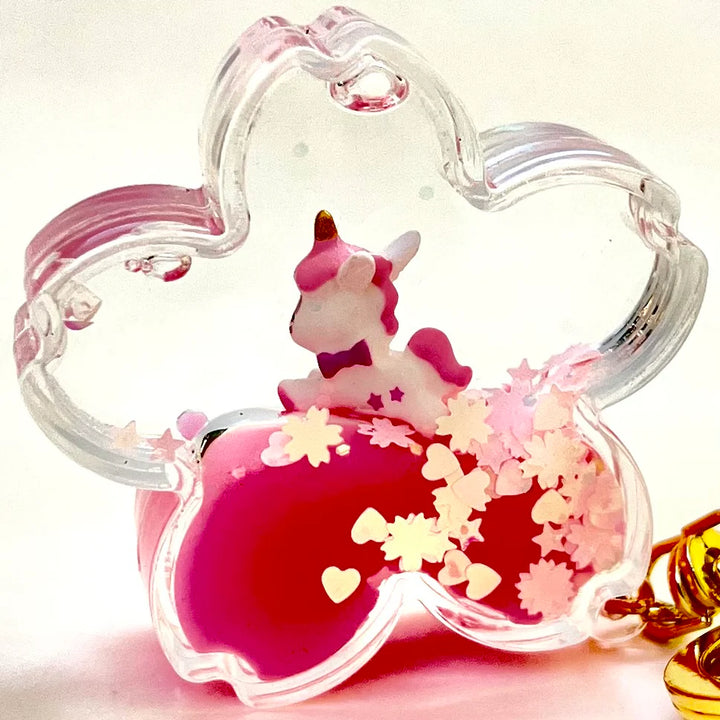 Unicorn Flower Floaty Key Charm