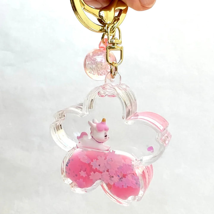 Unicorn Flower Floaty Key Charm
