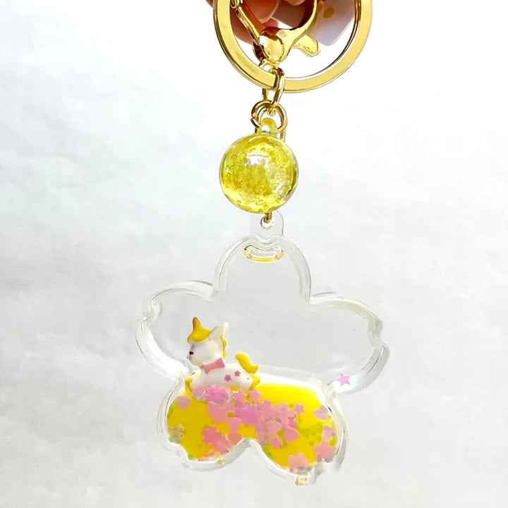 Unicorn Flower Floaty Key Charm