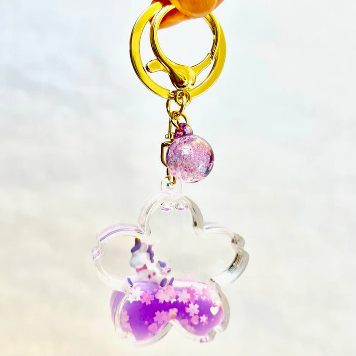 Unicorn Flower Floaty Key Charm