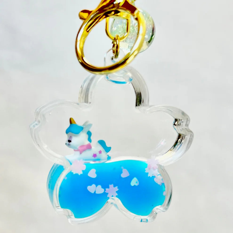 Unicorn Flower Floaty Key Charm