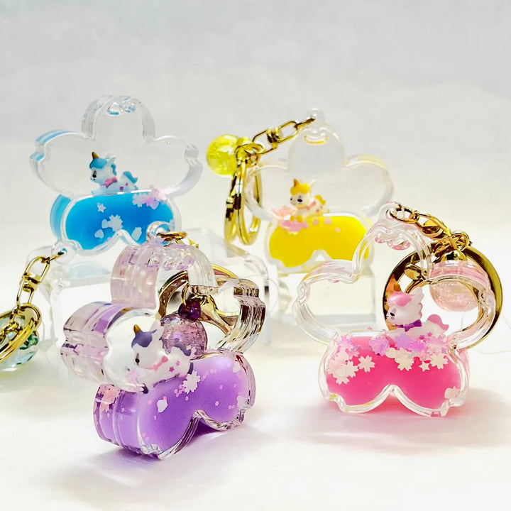 Unicorn Flower Floaty Key Charm
