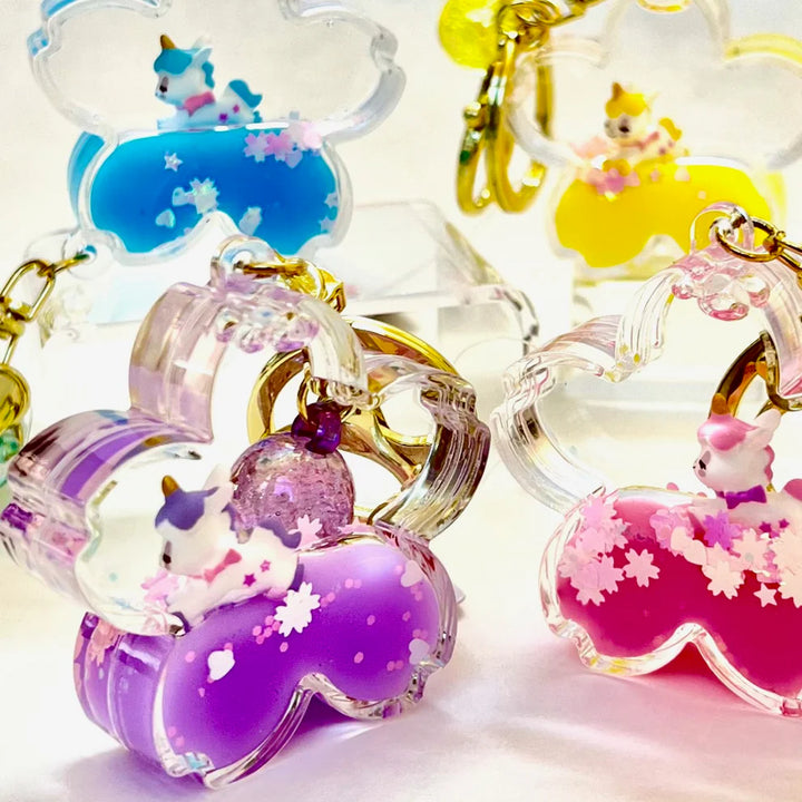 Unicorn Flower Floaty Key Charm