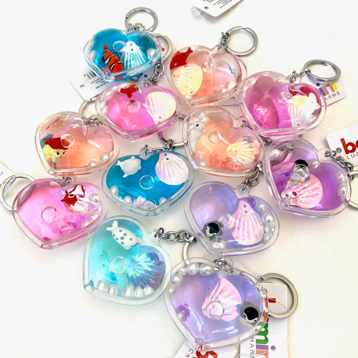 Heart Animals Floaty Key Charm | BCMini