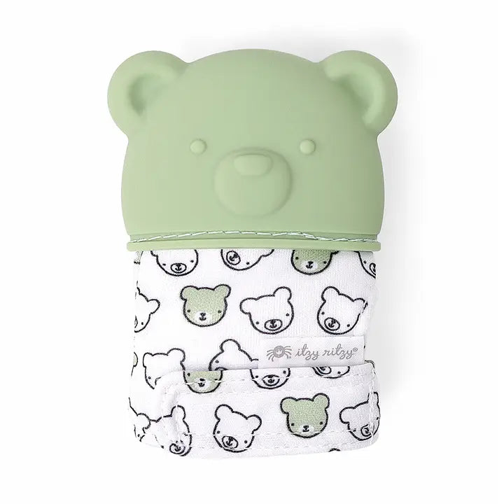 Itzy Mitt™ Silicone Teething Mitts - Sage Bear