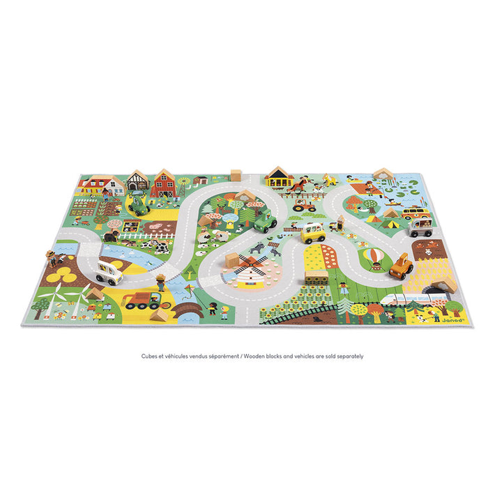 Play Mat with Circuit - Countyside - Cross Roads | Janod - LOCAL PICK UP ONLY