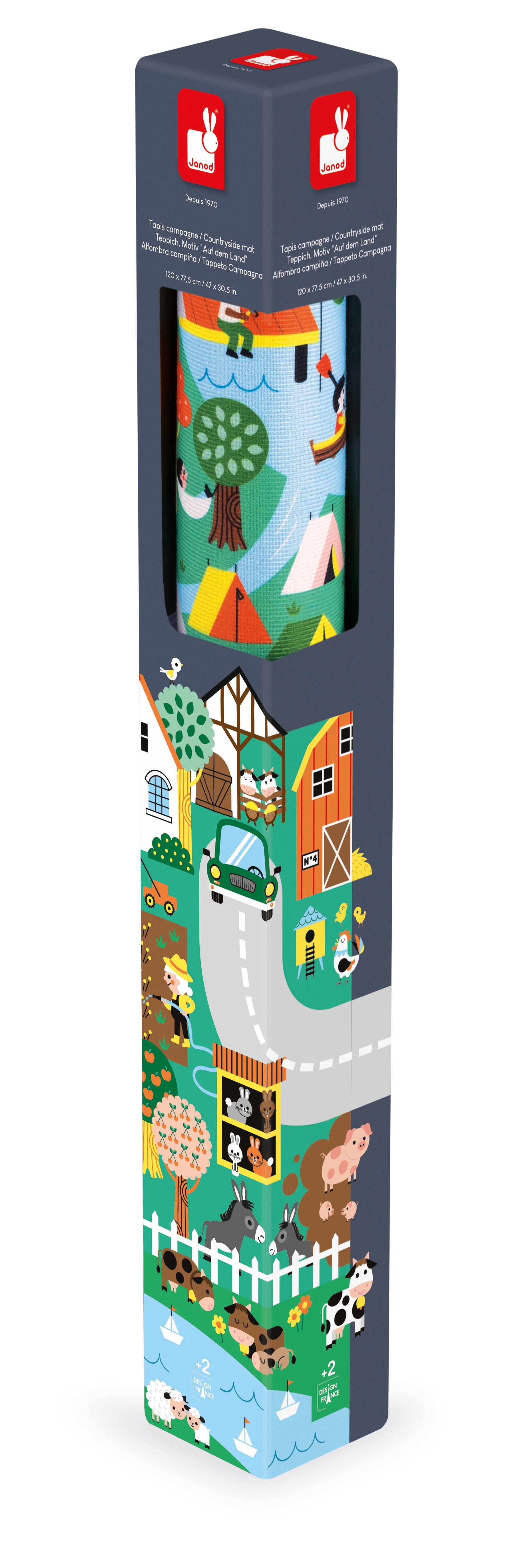 Play Mat with Circuit - Countyside - Cross Roads | Janod - LOCAL PICK UP ONLY
