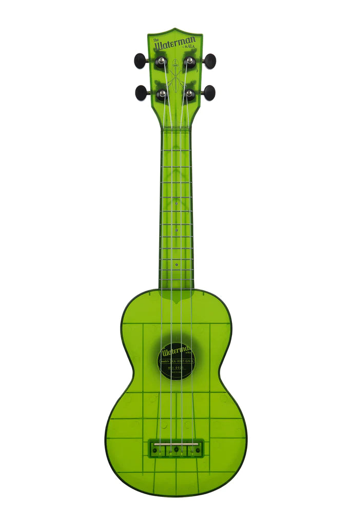 Front of Jade Green Transparent Soprano Waterman Ukulele