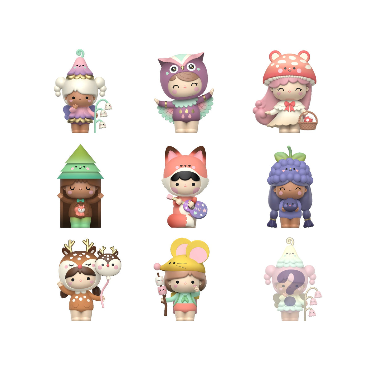 Momiji Sugar Plum Wood Message Doll Blind Box