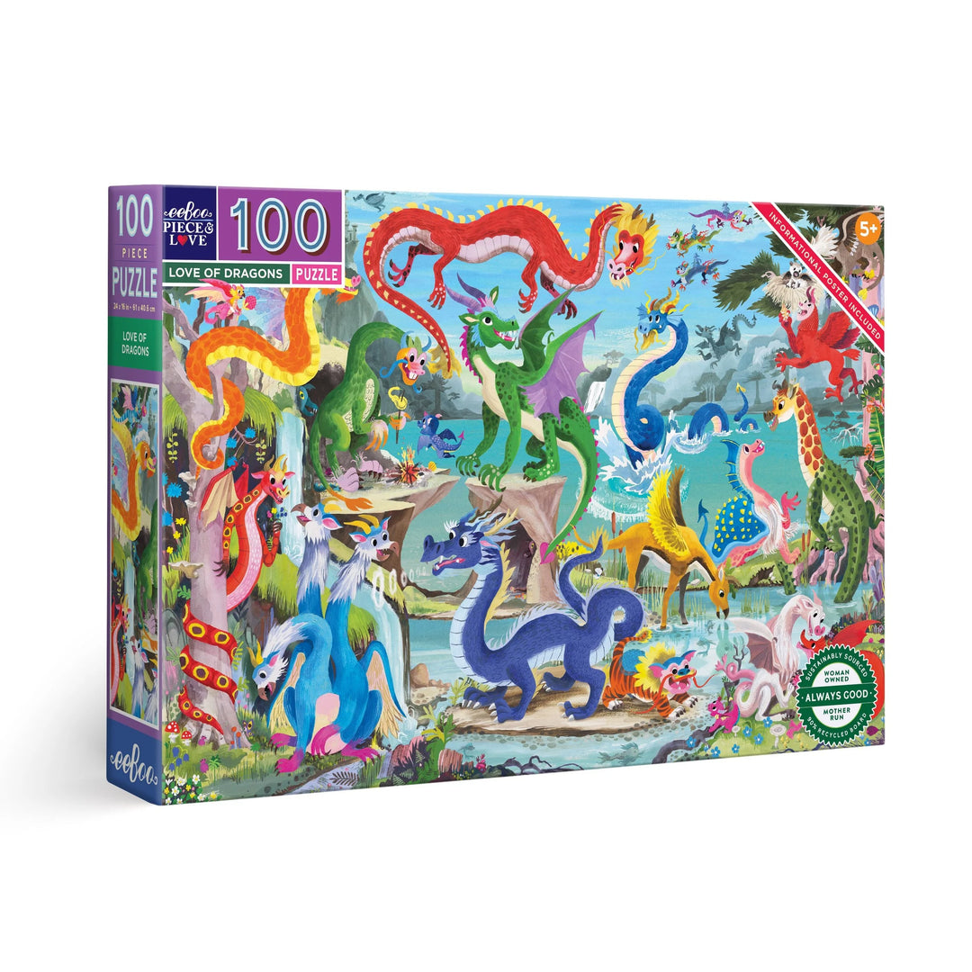 Love of Dragons 100 Piece Puzzle | eeboo