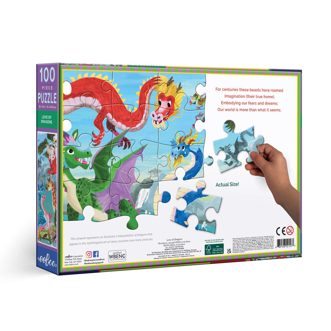 Love of Dragons 100 Piece Puzzle | eeboo