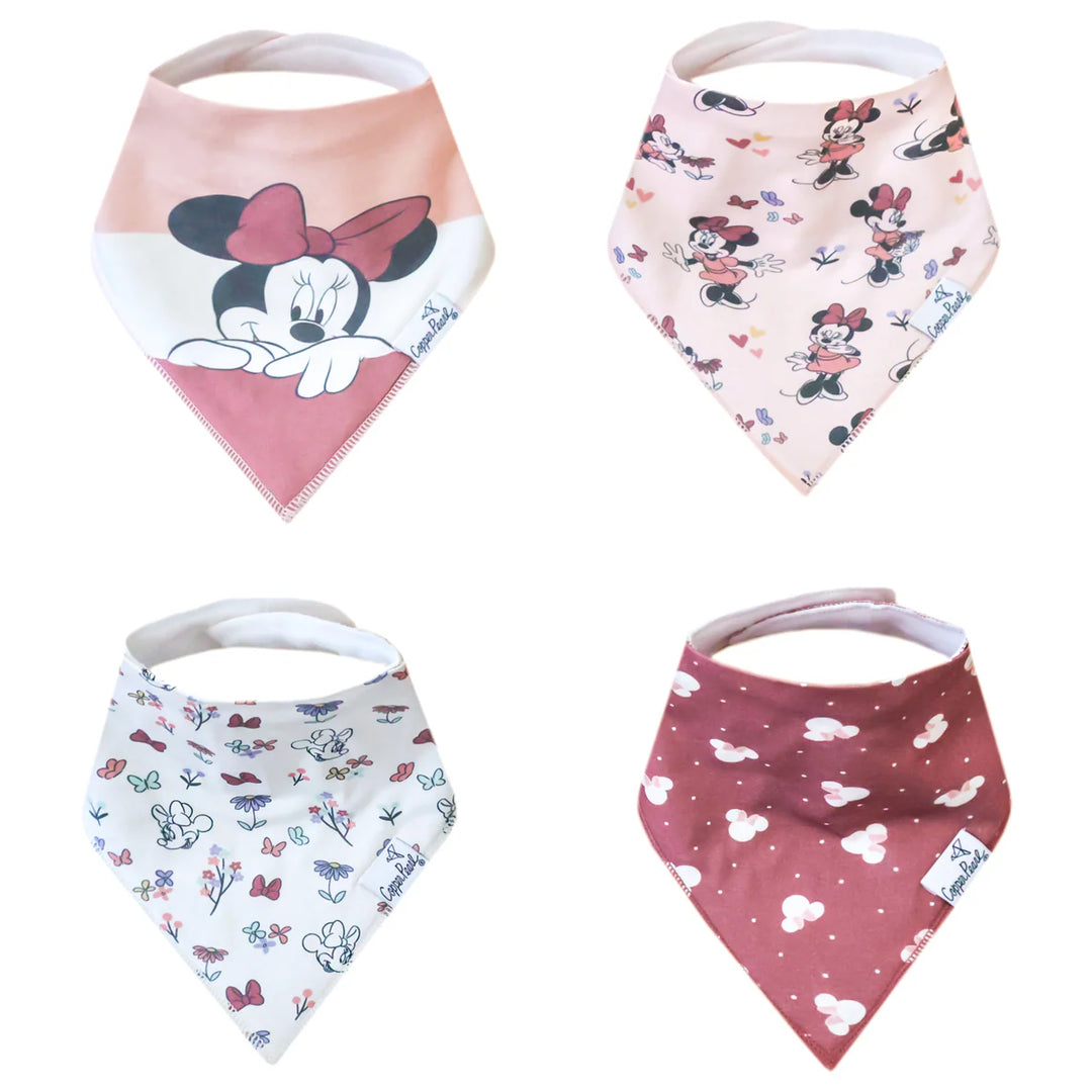 Minnie Mouse Bandana Bib Set - Copper Pearl