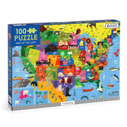 Map of the U.S.A. 100 Piece Puzzle | mudpuppy