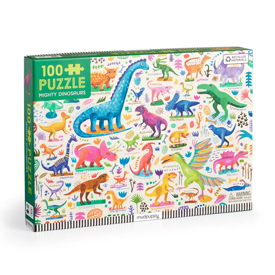 Mighty Dinosaurs 100 Piece Puzzle | mudpuppy