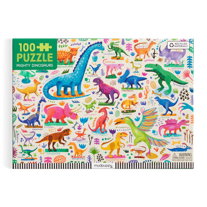 Mighty Dinosaurs 100 Piece Puzzle | mudpuppy