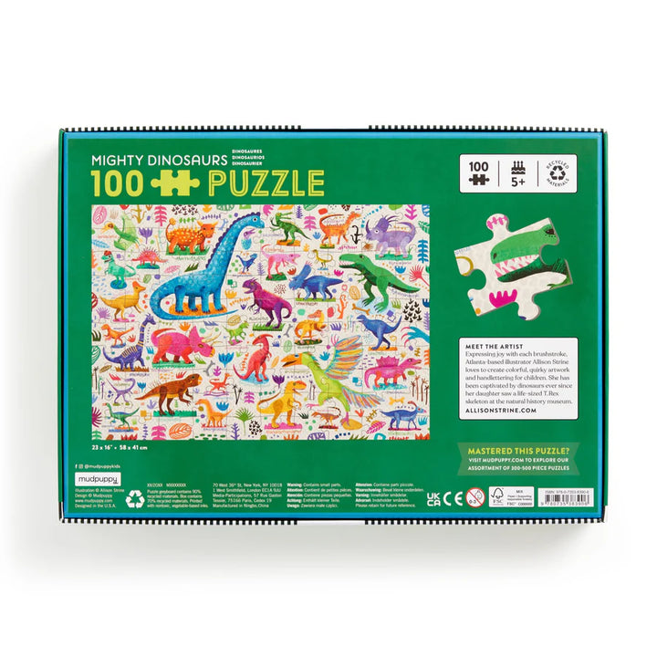 Mighty Dinosaurs 100 Piece Puzzle | mudpuppy