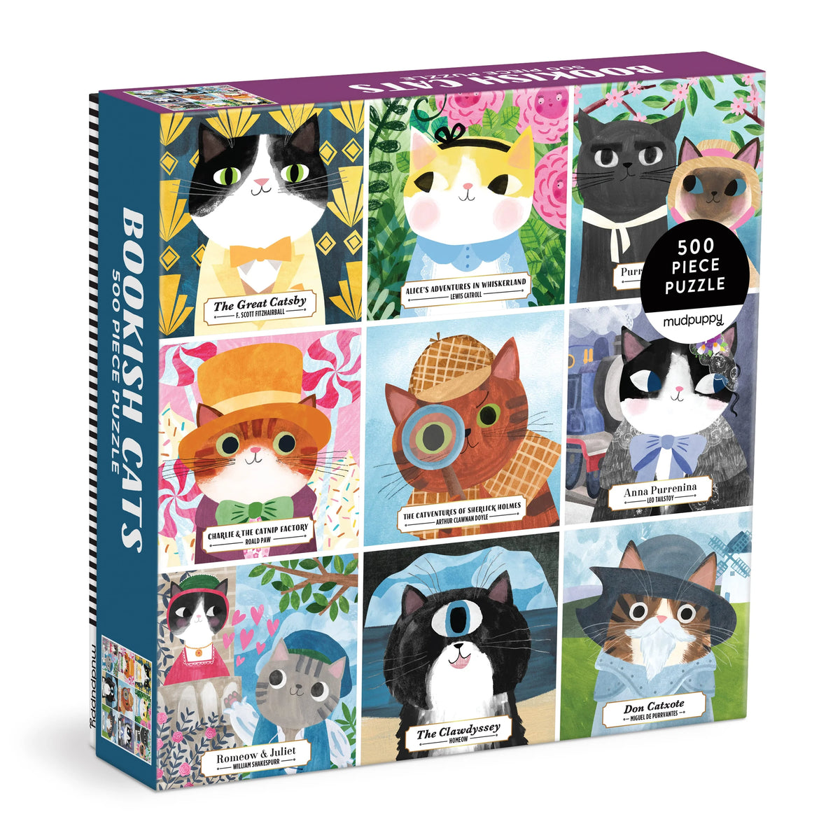 Bookish Cats 500 Piece Family Puzzle | mudpuppy