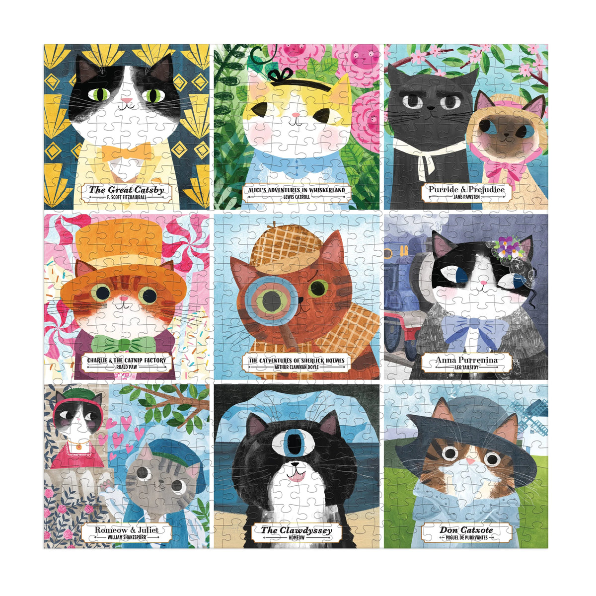 Bookish Cats 500 Piece Family Puzzle | mudpuppy