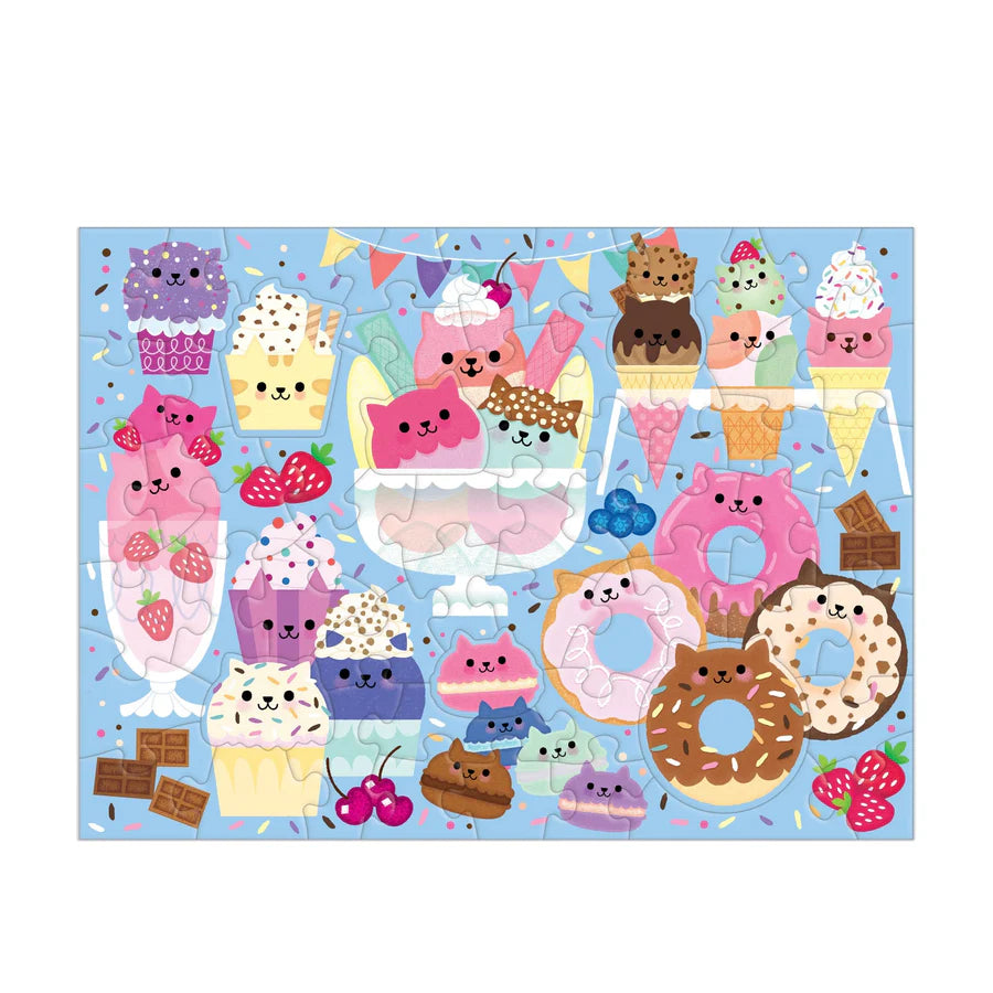 Scratch and Sniff Puzzle - Cat & Cafe - 50 pieces | mudpuppy