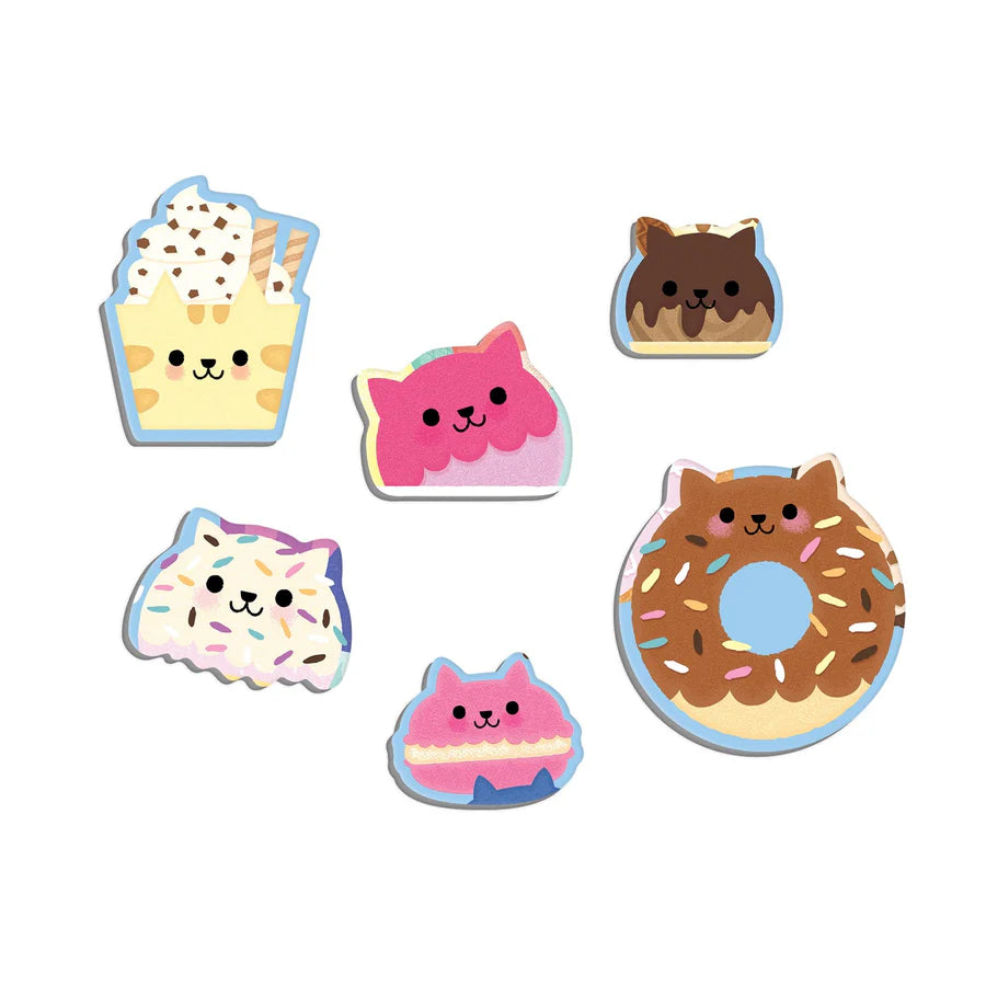 Scratch and Sniff Puzzle - Cat & Cafe - 50 pieces | mudpuppy