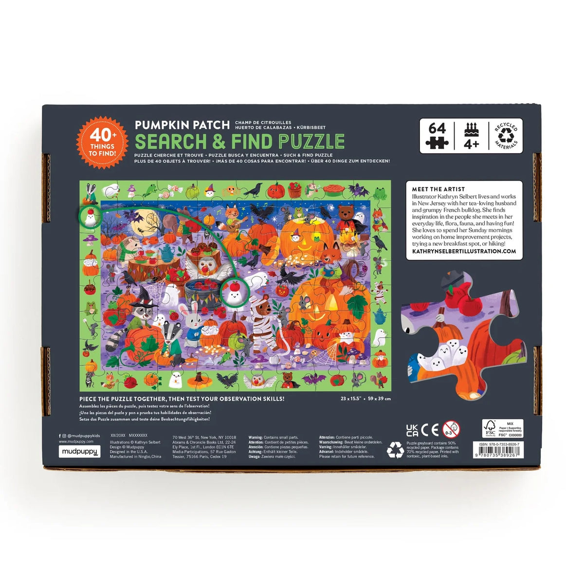 Pumpkin Patch 64 Piece Search & Find Puzzle | mudpuppy