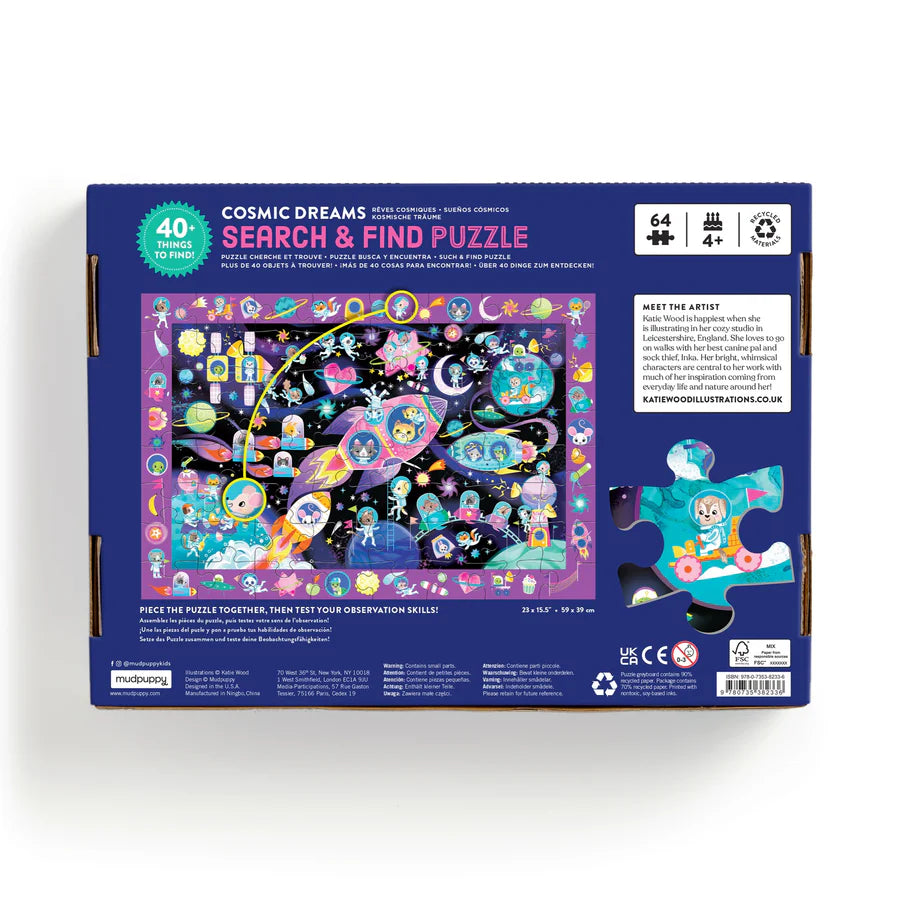 Cosmic Dreams 64 Piece Search & Find Puzzle | mudpuppy