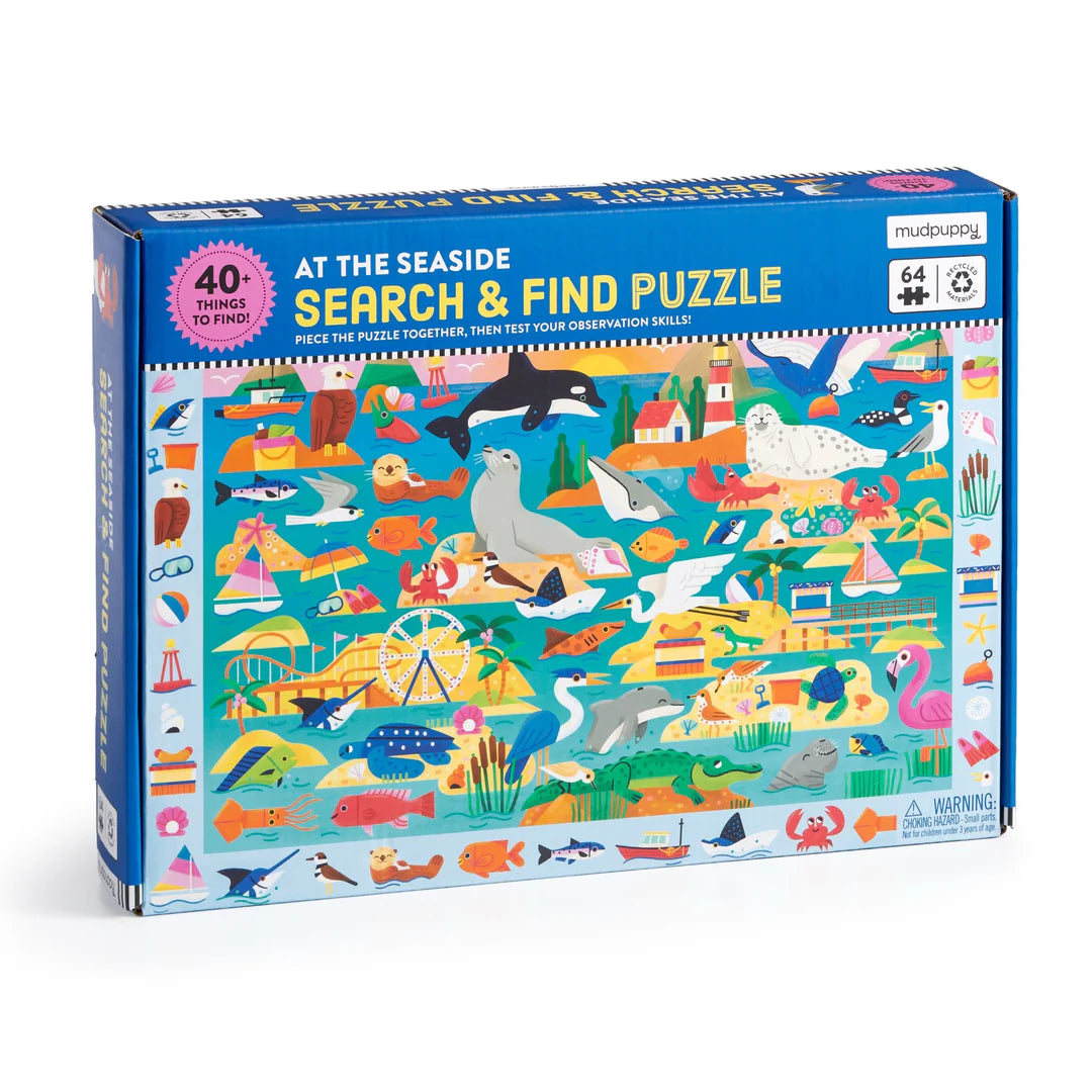 At the Seaside 64 Piece Search & Find Puzzle | mudpuppy