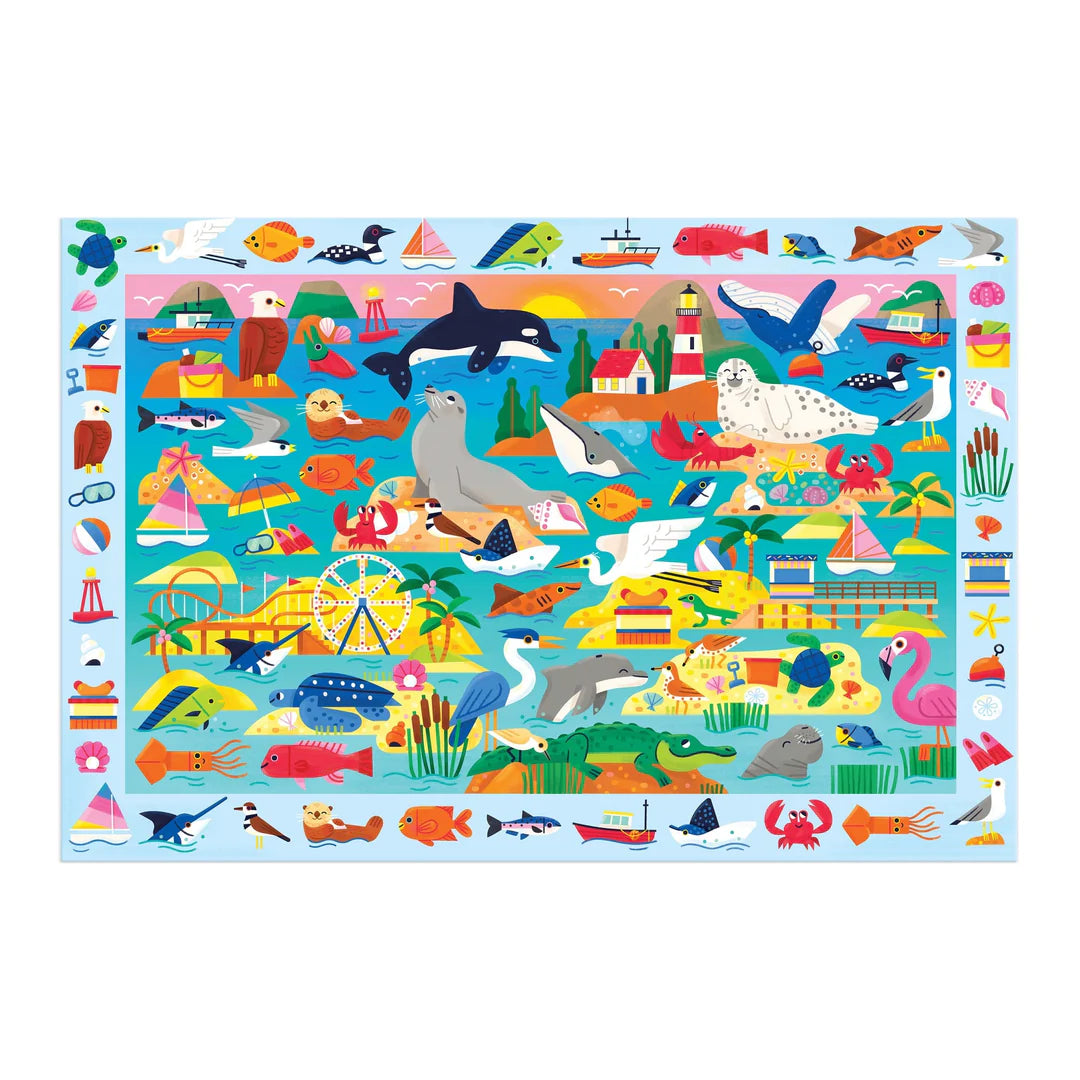 At the Seaside 64 Piece Search & Find Puzzle | mudpuppy