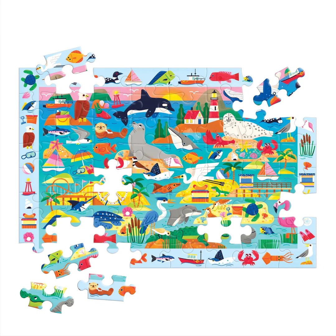 At the Seaside 64 Piece Search & Find Puzzle | mudpuppy