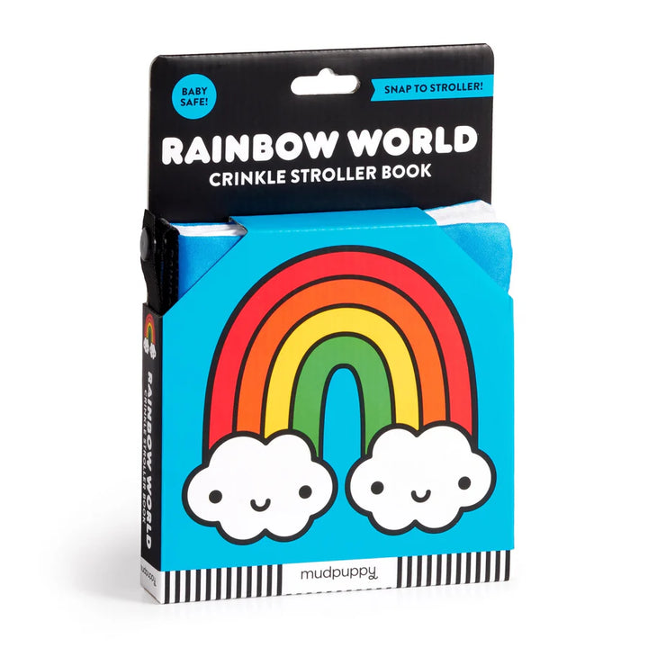 Rainbow World Crinkle Fabric Stroller Book | Mudpuppy