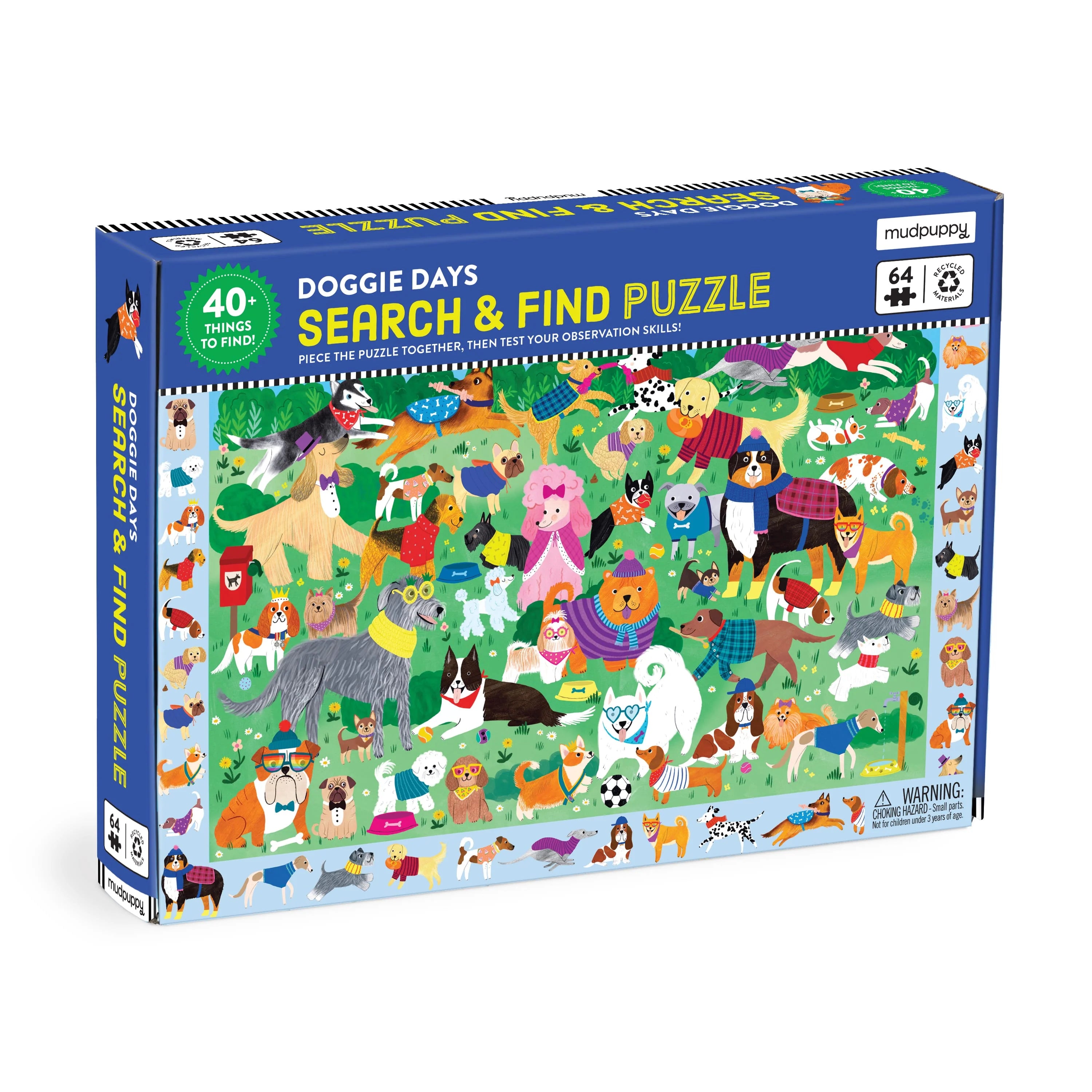 Doggie Days 64 Pc Search and Find Puzzle | mudpuppy