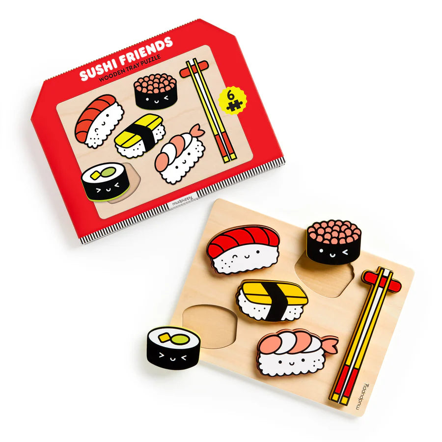 Sushi Friends Wooden Tray Puzzle