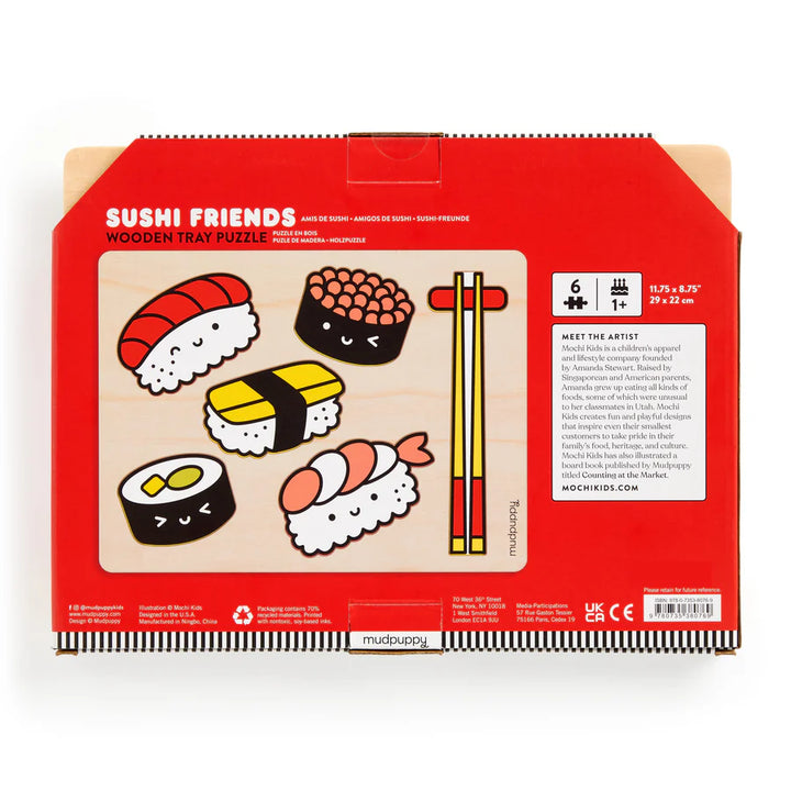 Sushi Friends Wooden Tray Puzzle