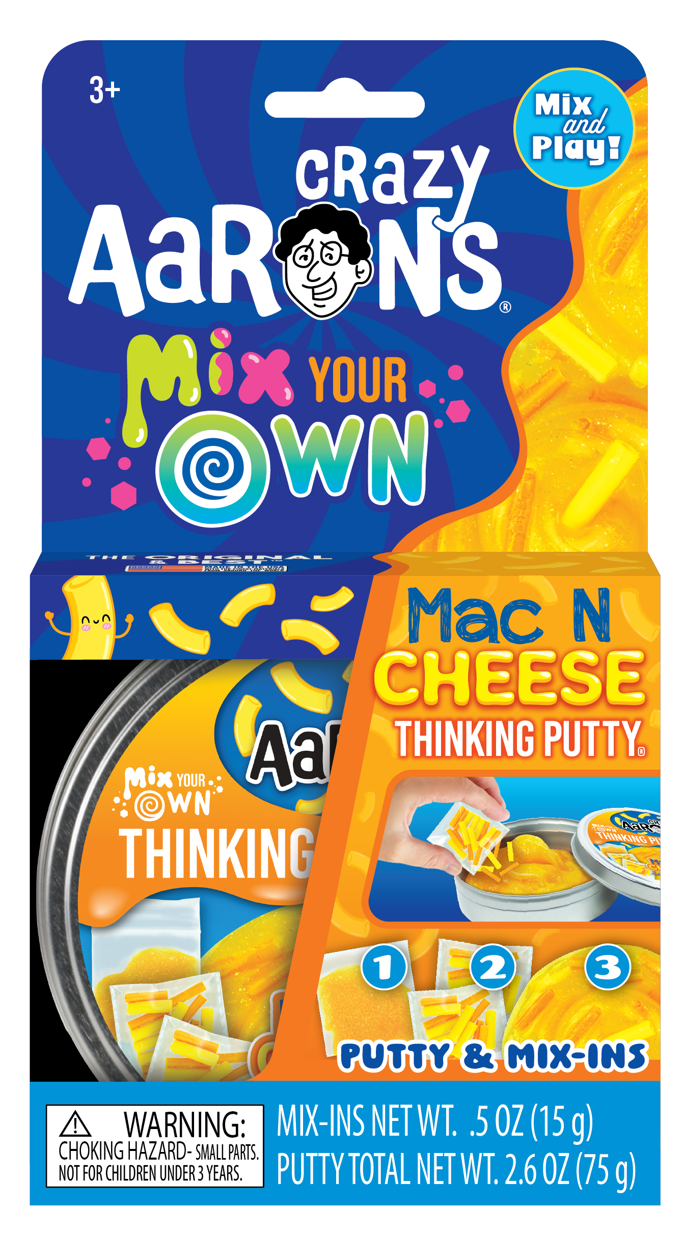 Mac & Cheese - Mix It Full Size 4" Thinking Putty | Crazy Aarons