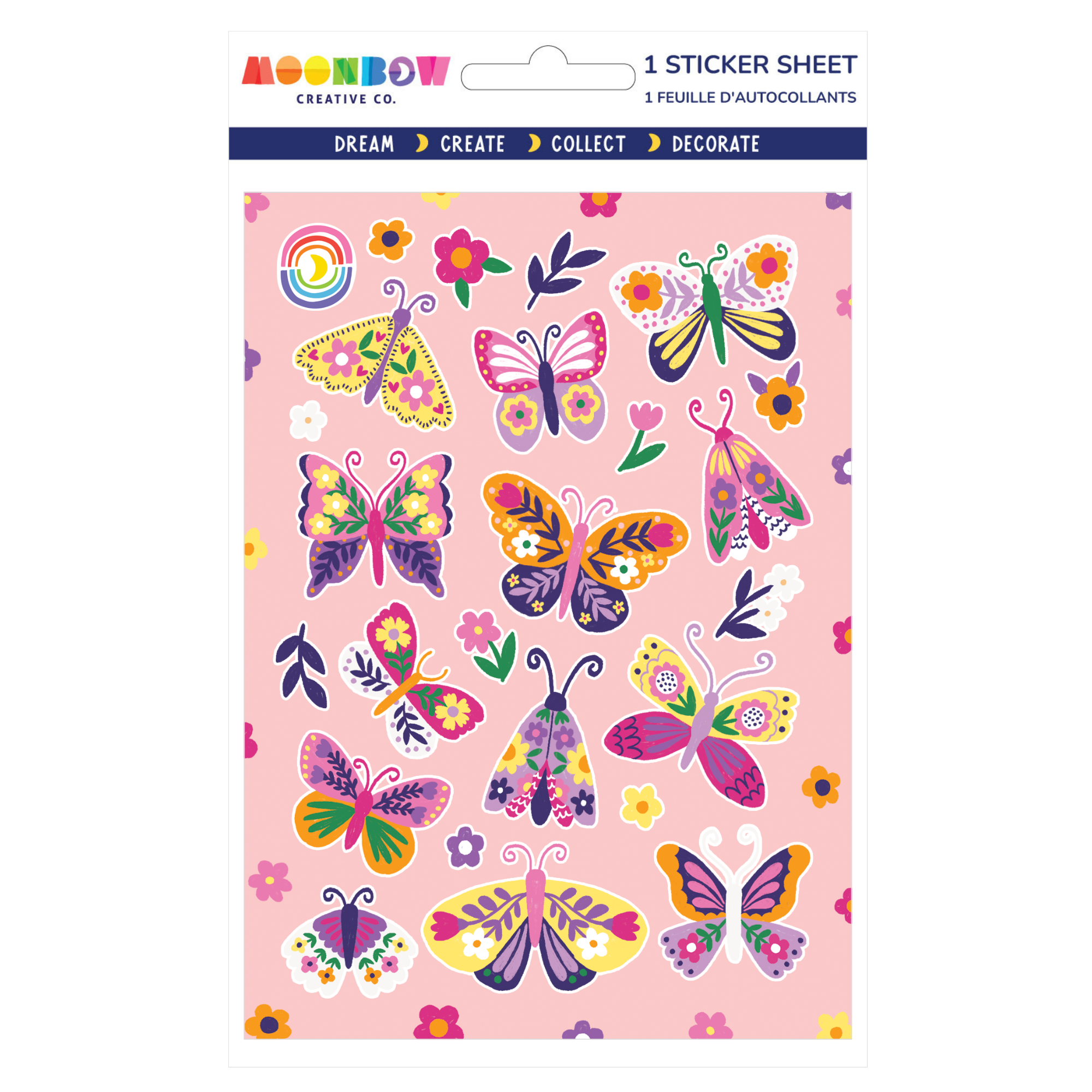 Meadow Butterflies Glossy Sticker Sheet | MoonBow
