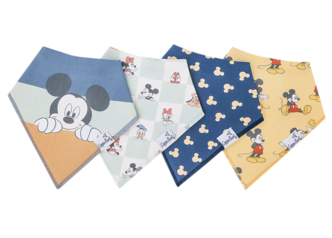 Mickey Mouse and Friends Bandana Bib Set - Copper Pearl