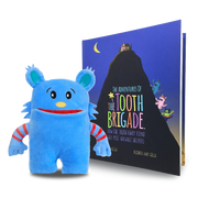 Blue 8" Tooth Pillow & Book Gift Set| The Tooth Brigade