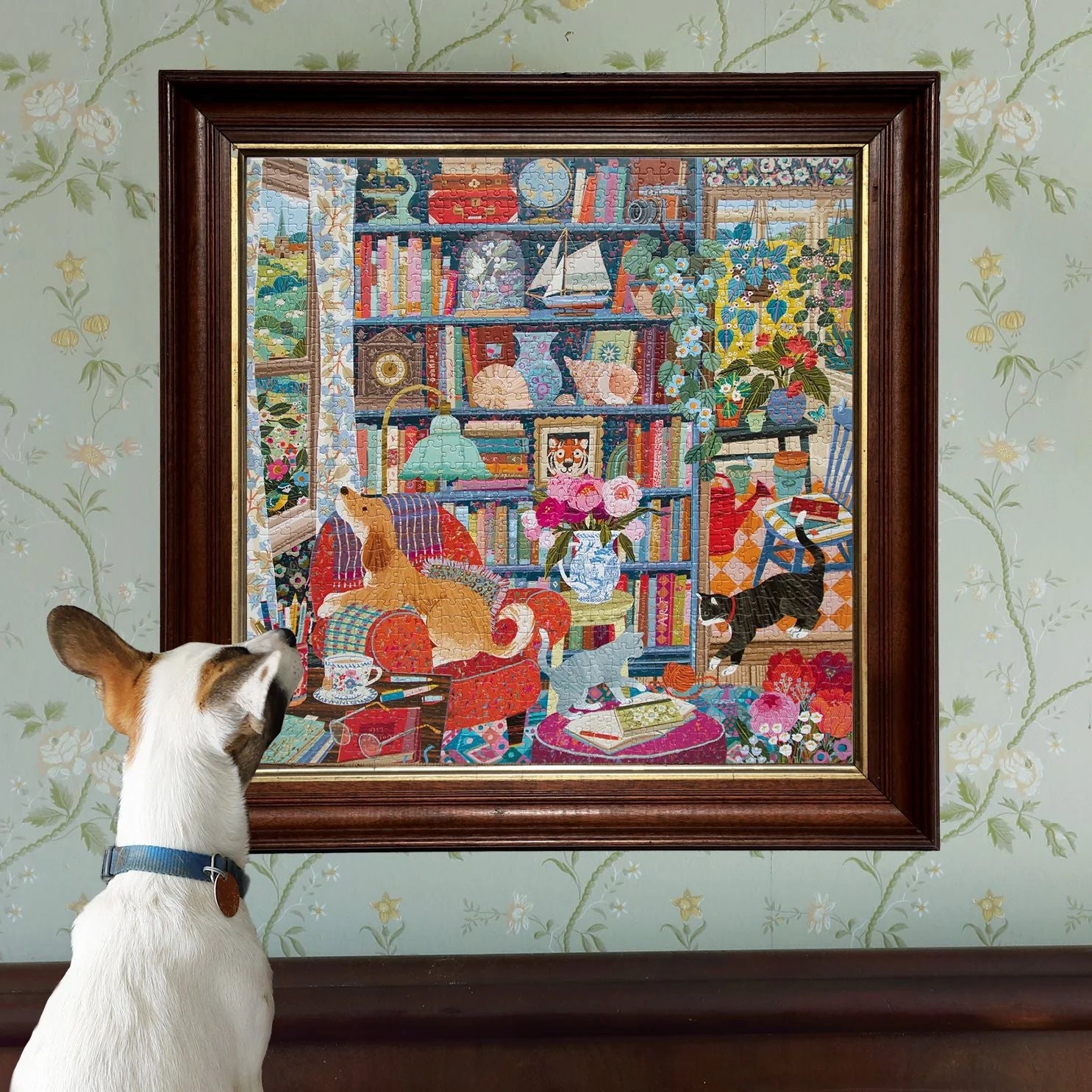 English Cottage Library 1000 Pc Puzzle | eeBoo