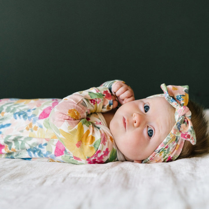 Lark Newborn Knotted Gown | Copper Pearl