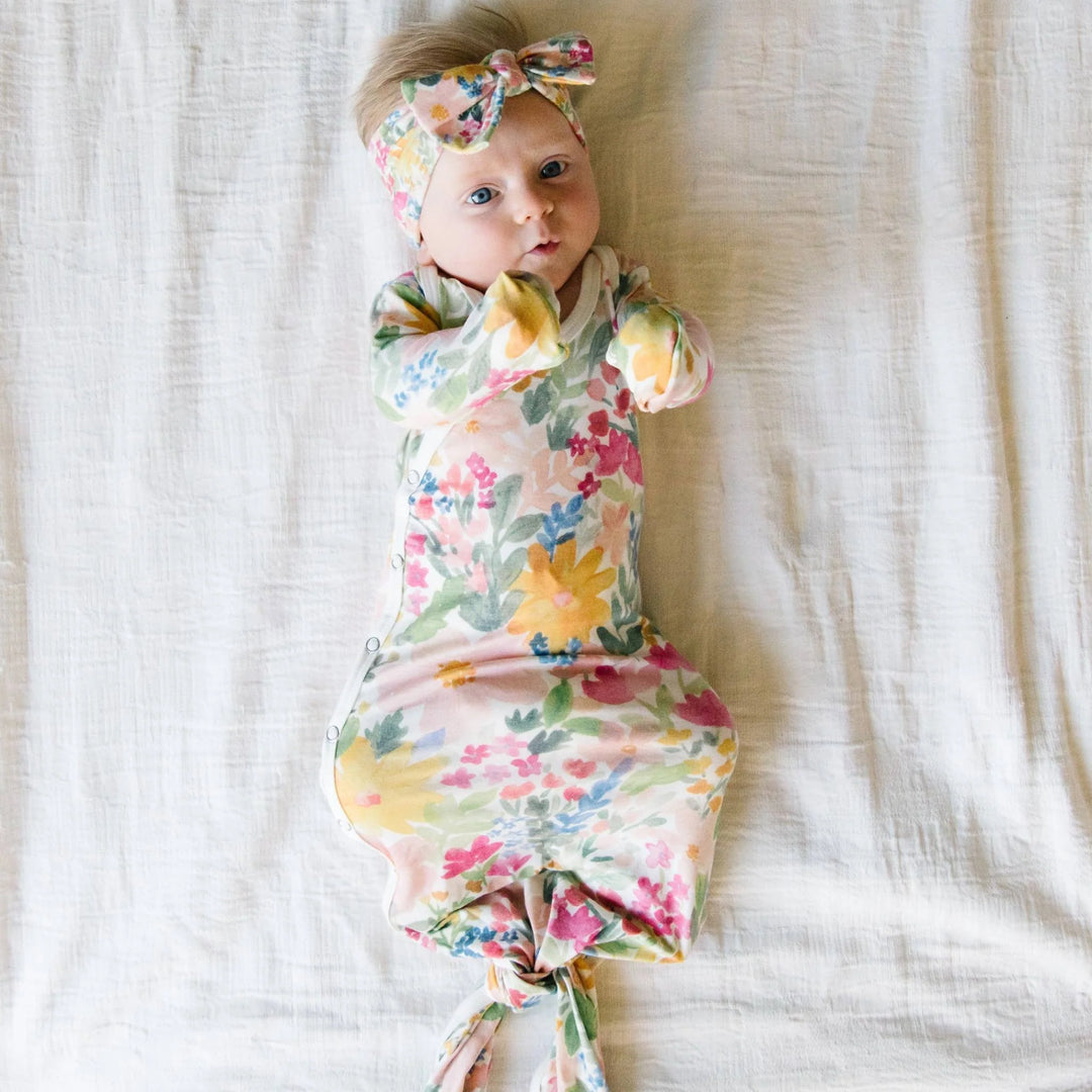 Lark Newborn Knotted Gown | Copper Pearl