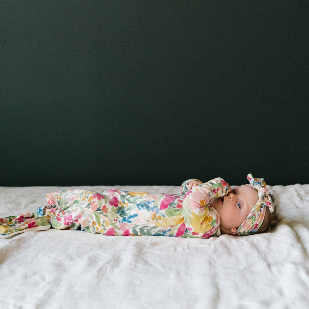 Lark Newborn Knotted Gown | Copper Pearl