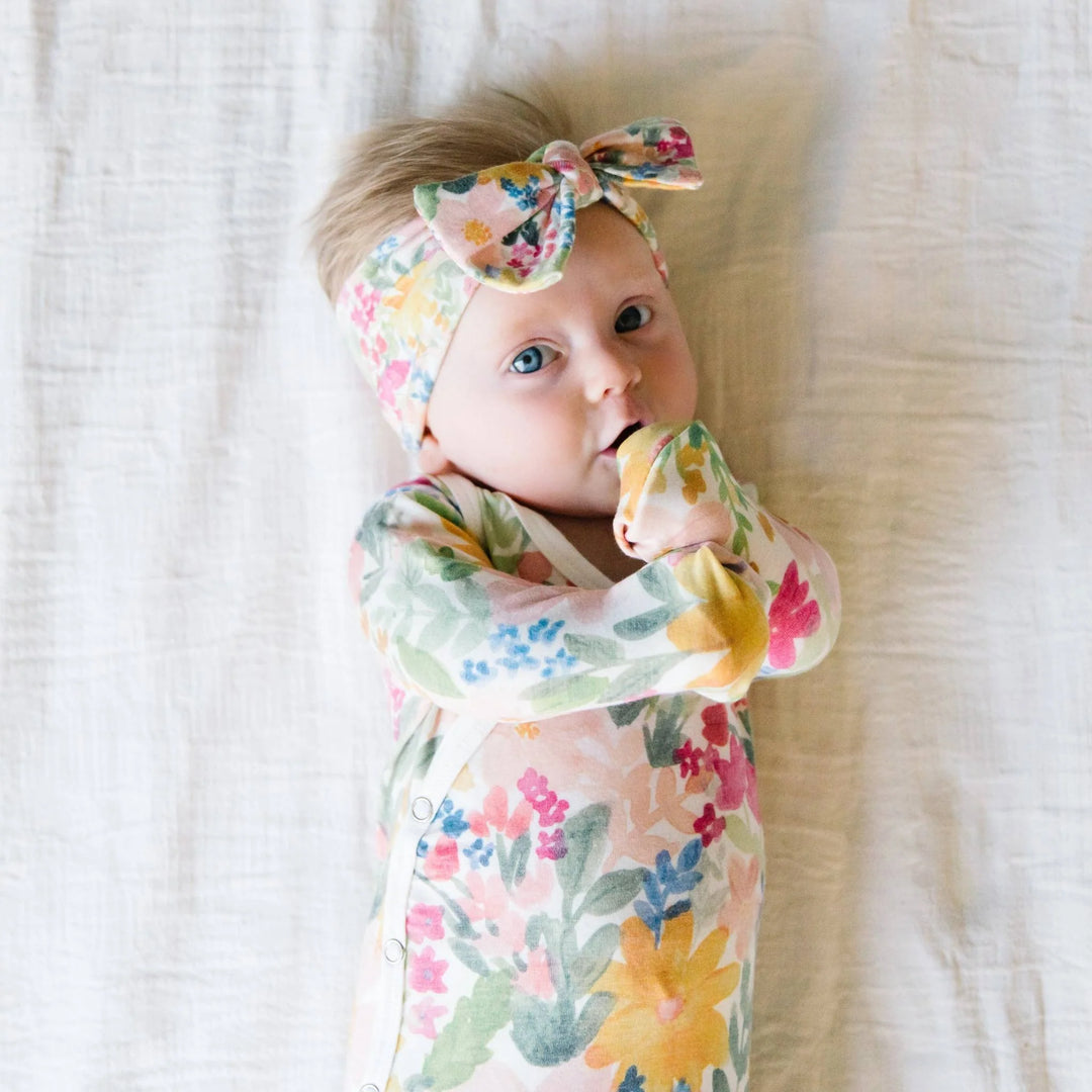 Lark Newborn Knotted Gown | Copper Pearl
