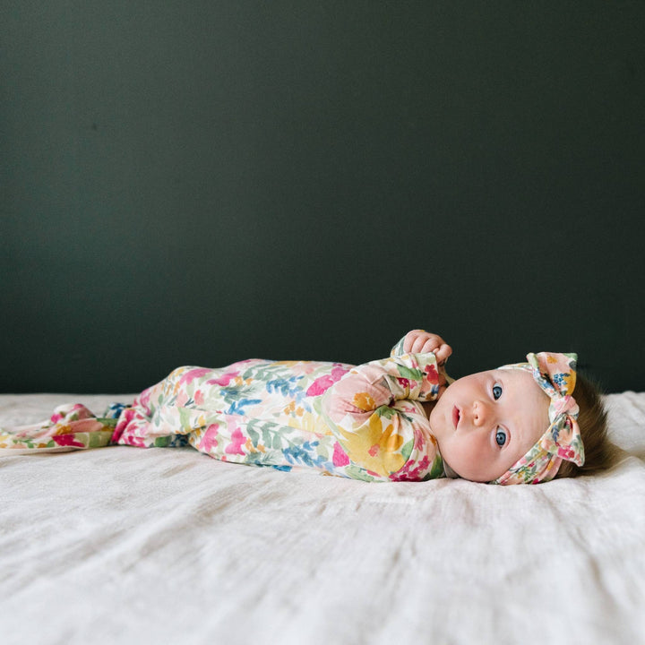 Lark Newborn Knotted Gown | Copper Pearl
