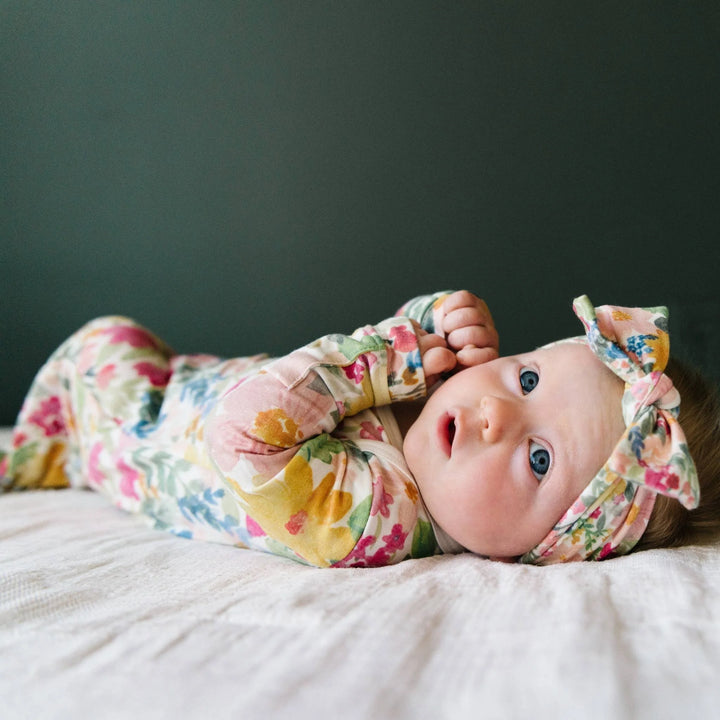 Lark Newborn Knotted Gown | Copper Pearl