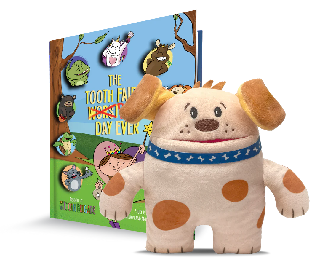 Obi Dog 8" Tooth Pillow & Book Gift Set| The Tooth Brigade