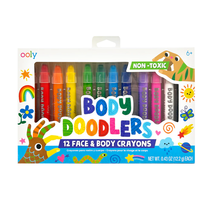 Body Doodlers - Face & Body Crayons - Set of 12 | OOLY