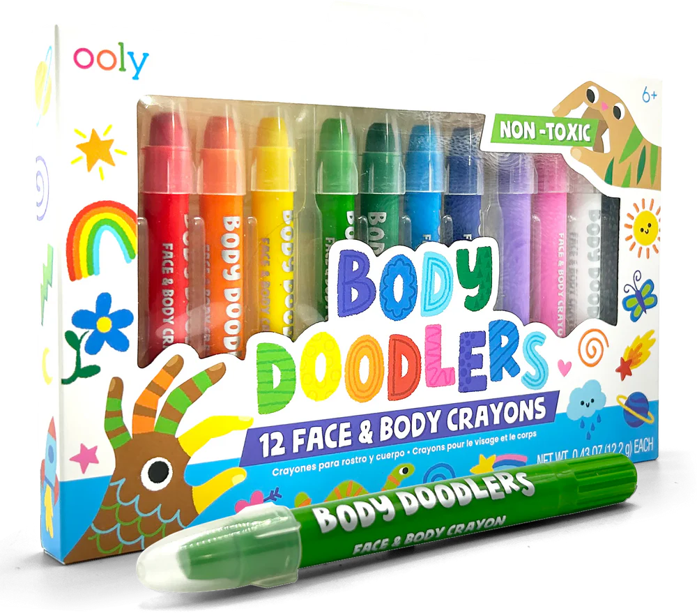 Body Doodlers - Face & Body Crayons - Set of 12 | OOLY