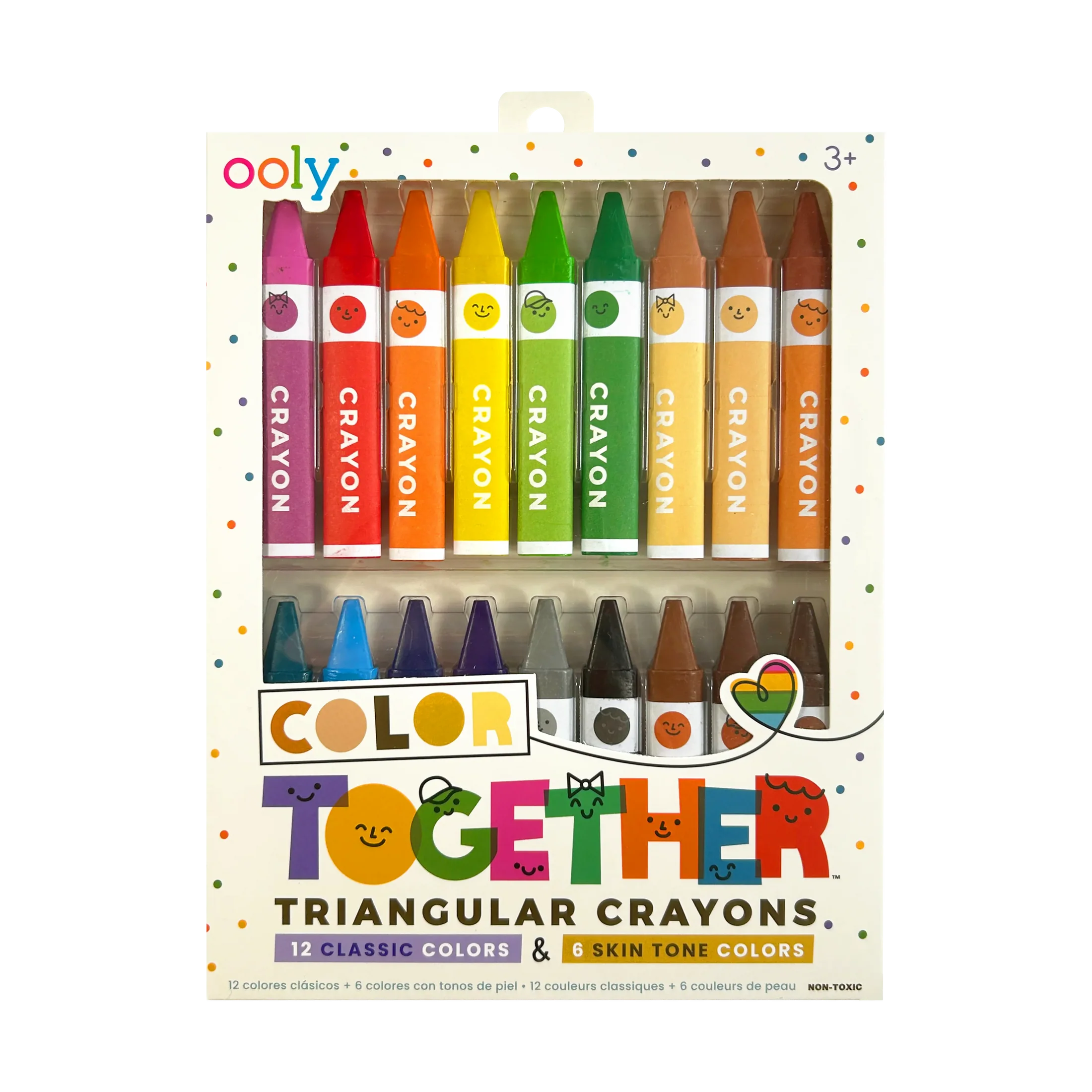 Color Together Triangular Crayons - Set of 18 | OOLY