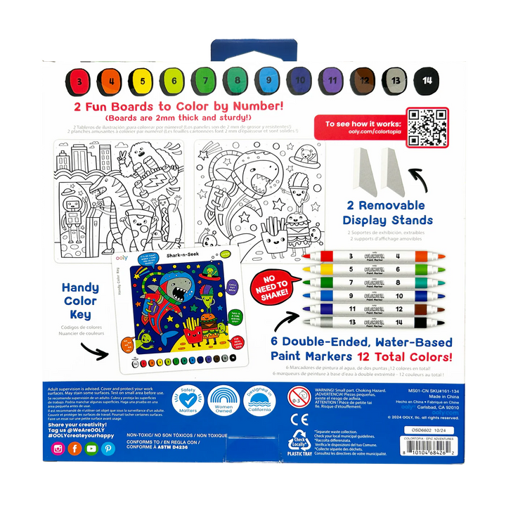 Colortopia Color By Number Paint Marker Kit - Epic Adventures | OOLY