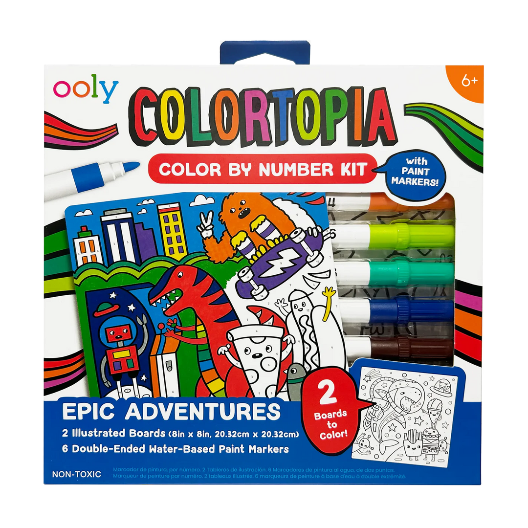 Colortopia Color By Number Paint Marker Kit - Epic Adventures | OOLY
